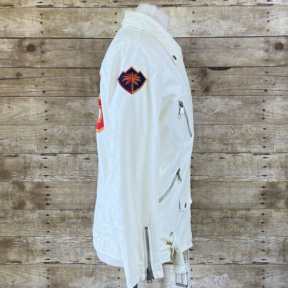 Pretty Little Thing Size 2 Relaxed Women’s Faux leather Motorcycle Jacket  NWOT - Picture 6 of 16